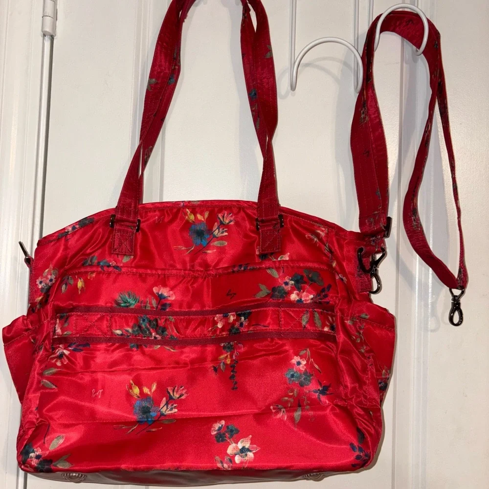 Lug Windjammer Tote Bag Crimson Bloom Floral Red - Picture 5 of 16